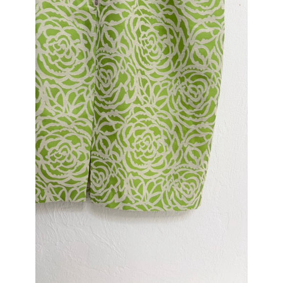 Women's Maggy London Green & Beige Floral Sheath Dress Size 6 - Picture 8 of 11